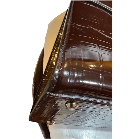 Burberry Nova Check Patent Leather Top Handle Bag - Picture 9 of 16